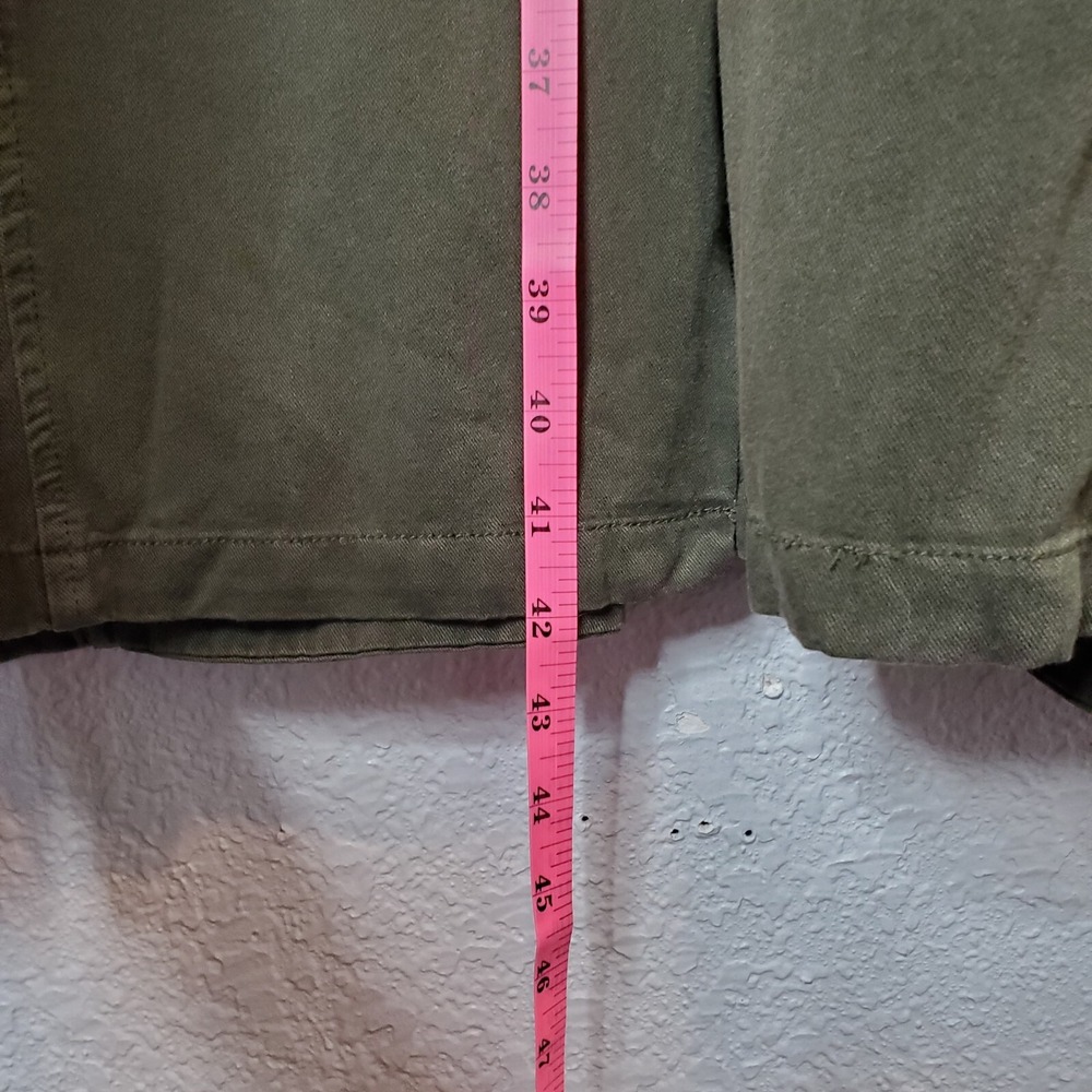 Torrid Anorak Jacket Twill Fabric Faux Leather Sleeves Dark Green Black Sz 3XL - Picture 11 of 16